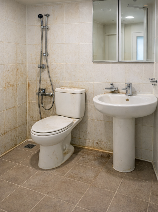 화장실 청소 전